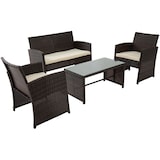 thumbnail of Décoshop26 - Ensemble salon de jardin 4 places en résine tressée marron canapé fauteuils et table en verre 10_0007925