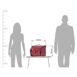 thumbnail of Ruitertassen Lehrertasche Leder 30x40cm Schultasche Aktentasche 2 Fächer rot Damen Büchertasche Arbeitstasche 40x30cm