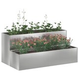 thumbnail of vidaXL Tuin Bloempot Zilver 100 x 60 x 45 cm Gegalvaniseerd staal