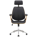 thumbnail of Sedia da ufficio Chicago in similpelle Noce/nero