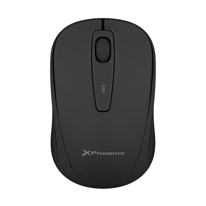 Phoenix M250 Raton Inalambrico 2,4 Ghz Ricevitore Usb Hasta 1600 Dpi Compatibile Con Pc Mac Porttil Colore Nero