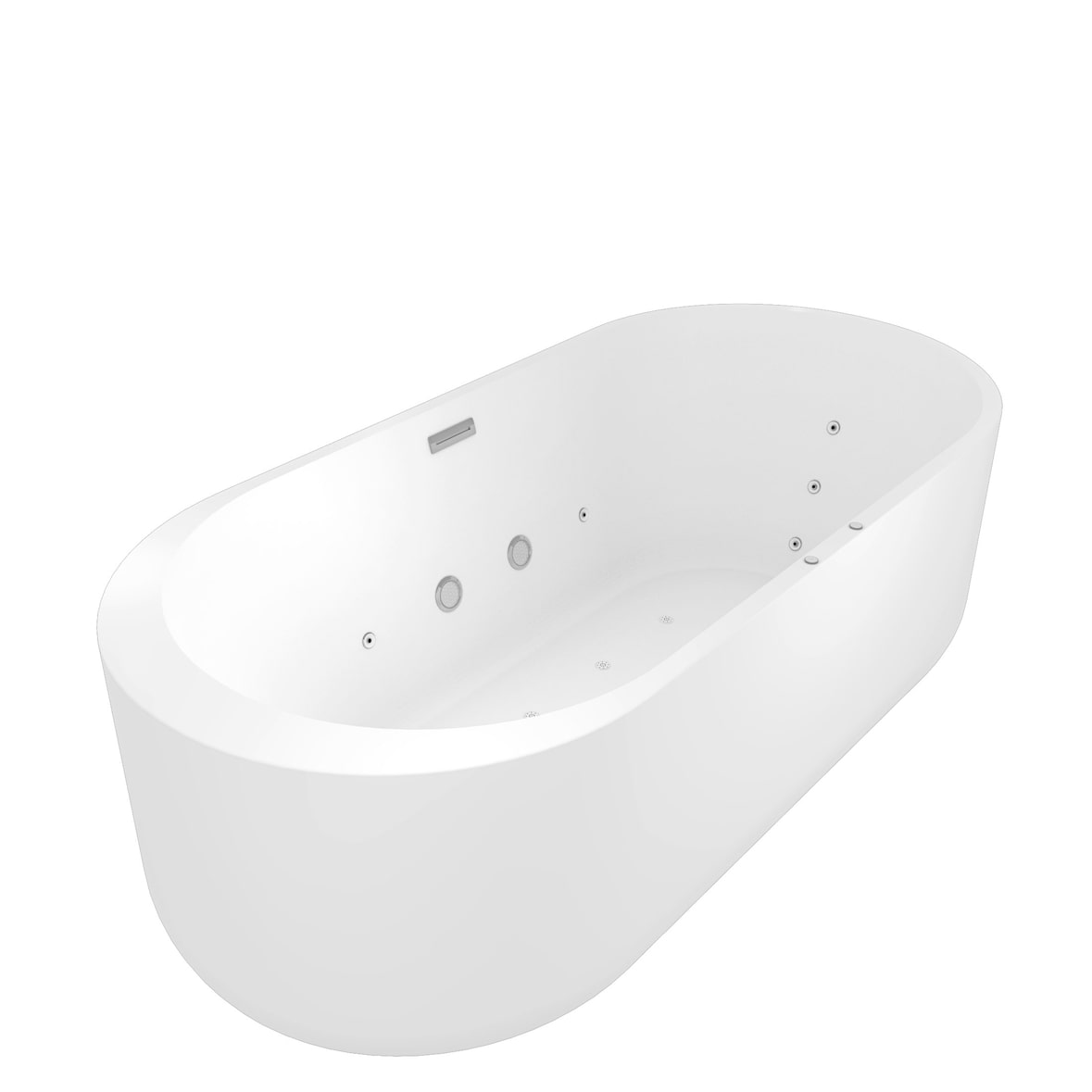 freistehende Badewanne Wanne F26 170x80cm Whirlpool Luft & Wasser
