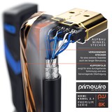 thumbnail of Primewire 8K Premium HDMI Ultra High Speed Kabel 2.1 270° gewinkelt, 7680 x 4320 @ 120 Hz mit DSC - 0,25m
