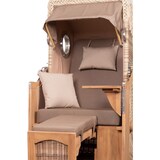 thumbnail of Strandkorb - bene living - Ammersee Single Teak Bullauge - PE shell - Modell 534 - Einsitzer inkl. Liftersystem