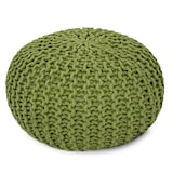 thumbnail of Sitzpouf Strickhocker Pouf Ø45 H30cm Bodenkissen Indoor Baumwolle nachhaltig recycelt : grün