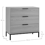 thumbnail of Commode Auri 3 tiroirs couleur Chêne