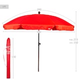 thumbnail of Aktive Sombrilla playa 8 varillas 200 cm roja