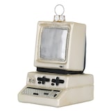 thumbnail of Christbaumschmuck Glas 8,5cm Computer Figur Handbemalt Weihnachtsbaum Anhänger Weihnachten Christbaumanhänger Weihnachtsbaumschmuck Retro PC Weiß