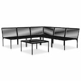 thumbnail of vidaXL 6-tlg. Garten-Lounge-Set mit Auflagen Schwarz PVC