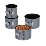 thumbnail of Relaxdays Springform Set, 4-teilig, Ø 12, 14, 16, 18 cm, Carbonstahl, Antihaftbeschichtung, runde Backformen, anthrazit