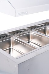 thumbnail of KBS Salatbar Isola 6M VT Inox, 2185 x 750 x 1500 mm (BxTxH), steckerfertig - 230 V, fahrbar