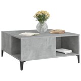 thumbnail of Table basse gris béton 80x80x36,5 cm bois d'ingénierie Modèle Ombre Nova Plus