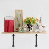 thumbnail of Relaxdays Regalwinkel antik, 2er Set Gr. M, Regalträger Gusseisen, Barocke Ornamente, Winkel für Regale, Vintage, weiß