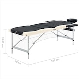thumbnail of Helloshop26 - Klappbare Massageliege 3-teilig Edelstahl schwarz und beige 02_0001821