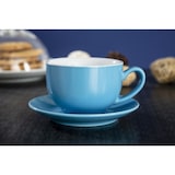 thumbnail of Lot de 12 tasses à cappuccino 340 ml, en porcelaine bleue