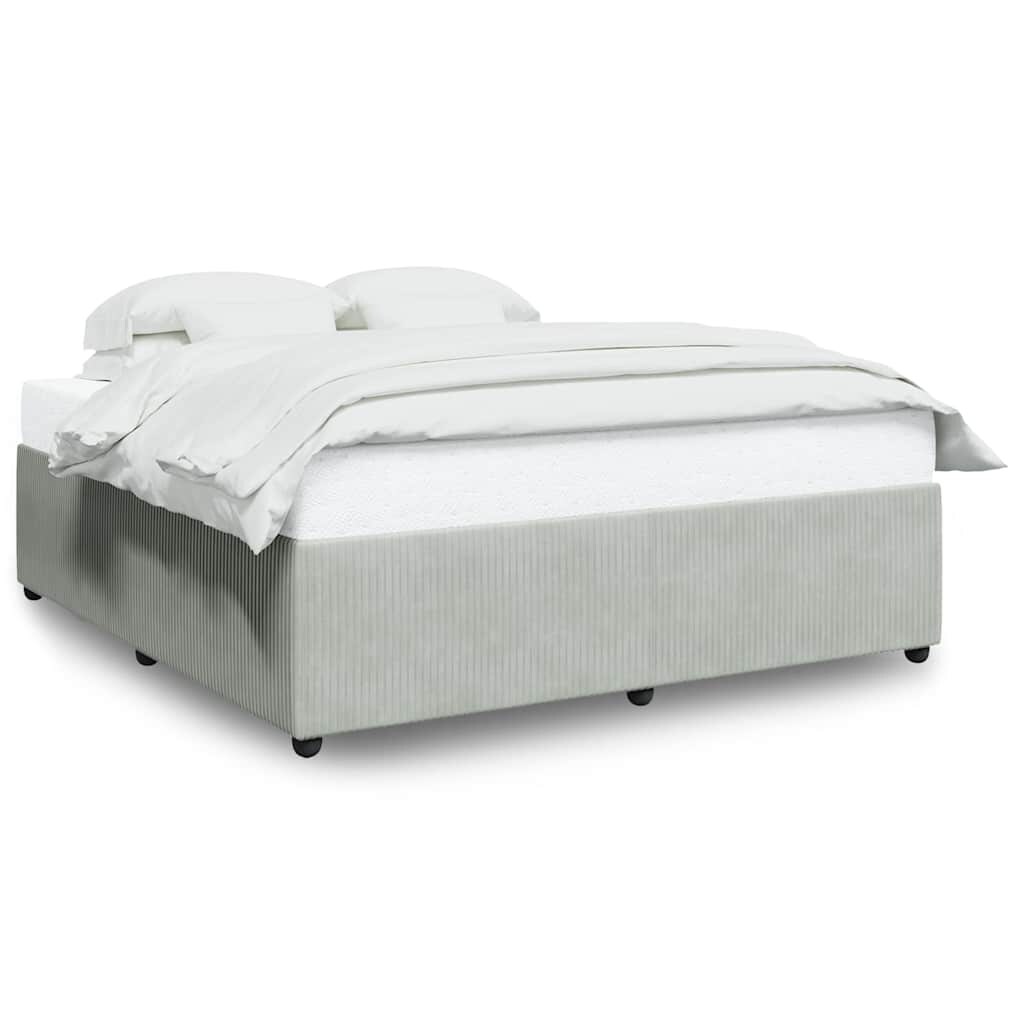 vidaXL Bettgestell ohne Matratze Hellgrau 180x200 cm Samt