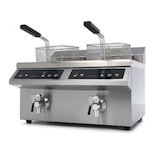 thumbnail of Gastro Fritteuse - 2 x 8 l - 2 Körbe - mit Ablasshahn - Induktion