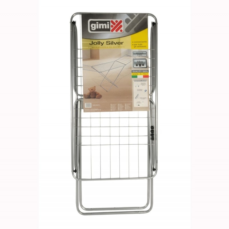 Stendino stendibiancheria cavalletto in acciaio jolly bianco gimi con alette