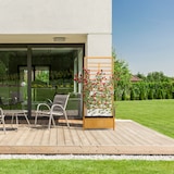 thumbnail of Relaxdays Rankgitter mit Pflanzkasten, hoch, rechteckiger Holz Blumenkasten mit Rankhilfe, HBT 171 x 71 x 31,5 cm, natur