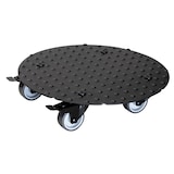 thumbnail of WAGNER Pflanzenroller ALASKA BLACK Ø 30 x 7,5 cm, Alu Riffelblech, Softrollen&Bremsen, max. 150 kg, DE Ware - 20700701