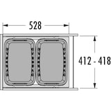 thumbnail of Hailo Wäschesammler 3270461 Laundry Carrier 45 LC Slide SC 66 Liter