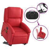 thumbnail of vidaXL Massagesessel mit Aufstehhilfe Elektrisch Rot Kunstleder