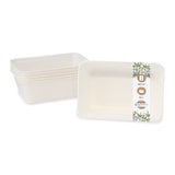 thumbnail of BIOZOYG 50 Stück rechteckige Schalen 650ml, 12x17x6,5cm Einwegschalen Zuckerrohrschalen Bagasseschalen Einweggeschirr Biogeschirr, kompostierbar