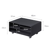 thumbnail of Yamazaki Druckerstation Druckerregal Druckertrolley Druckerschrank mit Rollen 48x19x37cm Metall schwarz