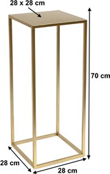 thumbnail of DanDiBo Blumenhocker Metall Gold Eckig 70 cm Blumenständer Beistelltisch 96506 L Blumensäule Modern Pflanzenständer Pflanzenhocker