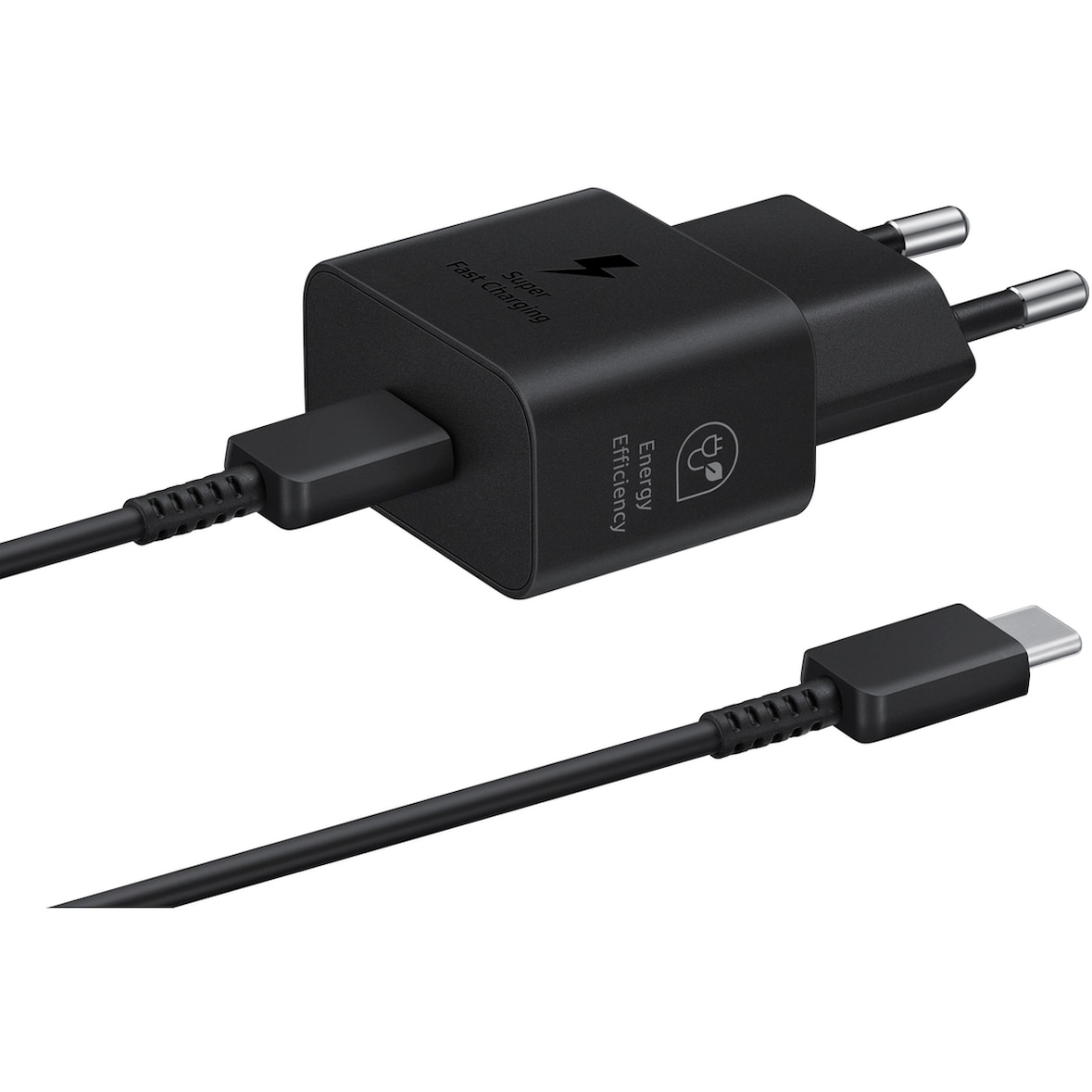 Samsung Schnellladegerät T2510 USB-C 25W mit Datenkabel, Black