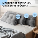 thumbnail of Björn&Schiller Rückenkissen grau 140 cm - Lesekissen für Bett und Sofa Rückenpolster für die Wand groß mit waschbarem Bezug