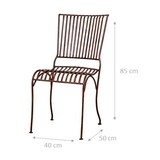 thumbnail of Biscottini Sedie da Esterno - Sedia in Ferro Battuto 40x50x85 cm - Sedia da Giardino e Terrazzo - Sedie da Ristorante - Sedia da Pranzo - Sedie da bar