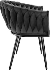 thumbnail of tectake Set Esszimmerstuhl Astano Samt, Knotendesign - 4er Set schwarz