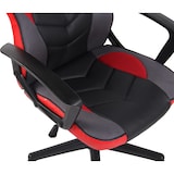 thumbnail of Sedia da ufficio ergonomica Glendale in similpelle nero/rosso