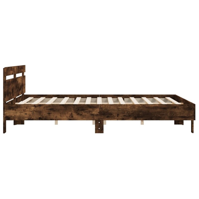 vidaXL Bedframe met hoofdeinde bewerkt hout sonoma eiken 90x190 cm, bed, bed ombouw, eenpersoonsbed, bedbodem, slaapkamermeubel, 1 persoonsbed