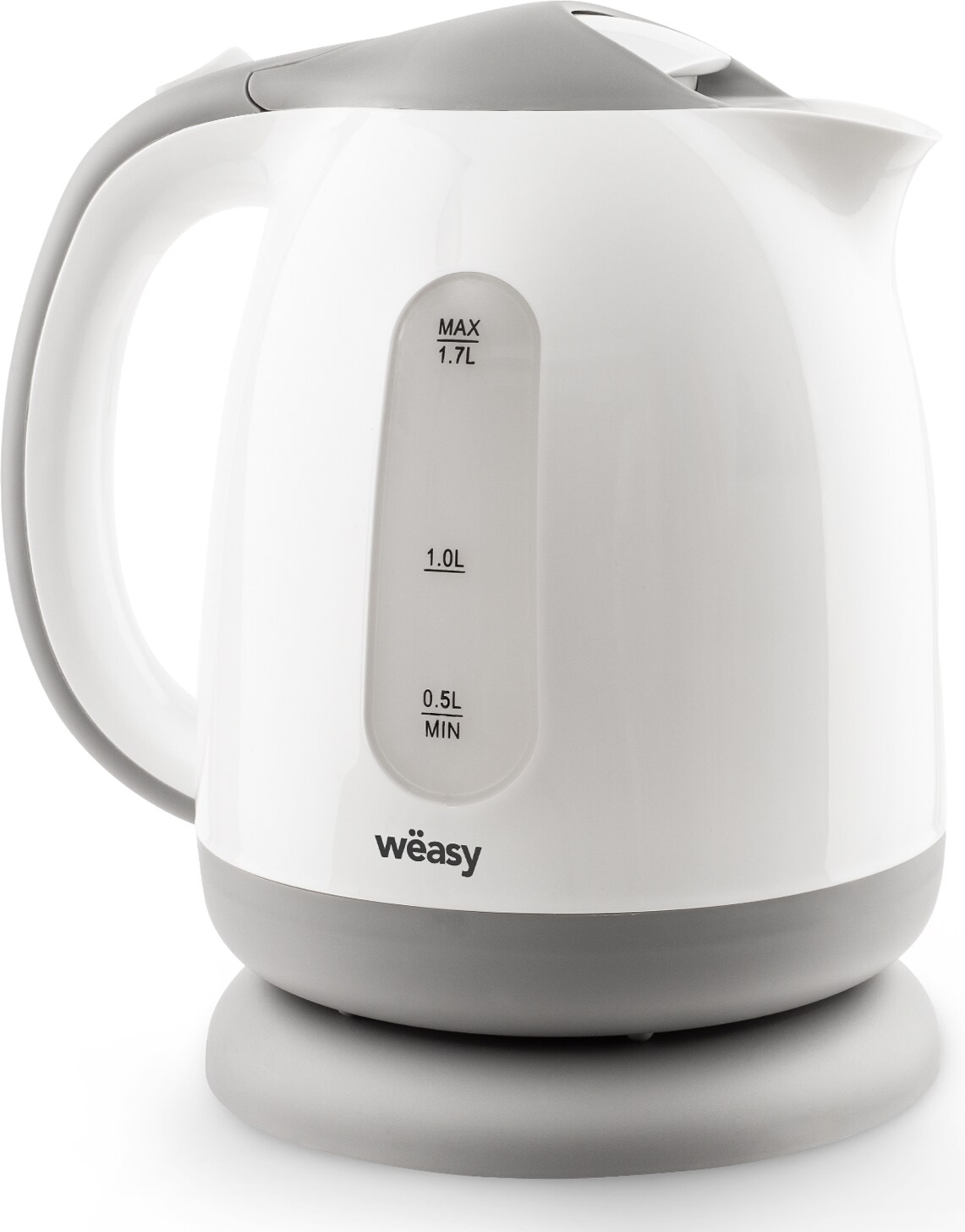 Wëasy 1 SW6 Hervidor Eléctrico, 1.7L, Nivel de Agua Visible, Apagado Automático, Indicador Luminoso, Blanco