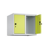 thumbnail of C+P Aufsatzschrank Classic PLUS, 2 Abteile, HxBxT 50x60x50cm, Sicherheitsdrehriegel, Hellgrau/Clowngrün von PROREGAL