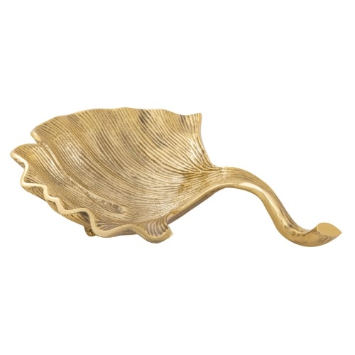 Dekoschale Schale Aluminium Ginkgo groß gold o. silber Blattschale : gold