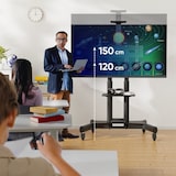 thumbnail of ONKRON AluminiumTV Ständer rollbar für 40-70 Zoll bis 45,5 kg, höhenverstellbar, VESA 100x100 bis 600x400, Schwarz TS1551-B