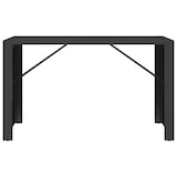 thumbnail of Mesa alta bar ratán PE y superficie vidrio negro 185x80x110 cm