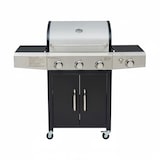 thumbnail of Barbecue a Gas Professionale XXL Da 13 kW con 5 Bruciatori in Acciaio Inox Fuoco Laterale Termometro Griglia Di Cottura 65x42 Cm 135×50×120 Cm Nero