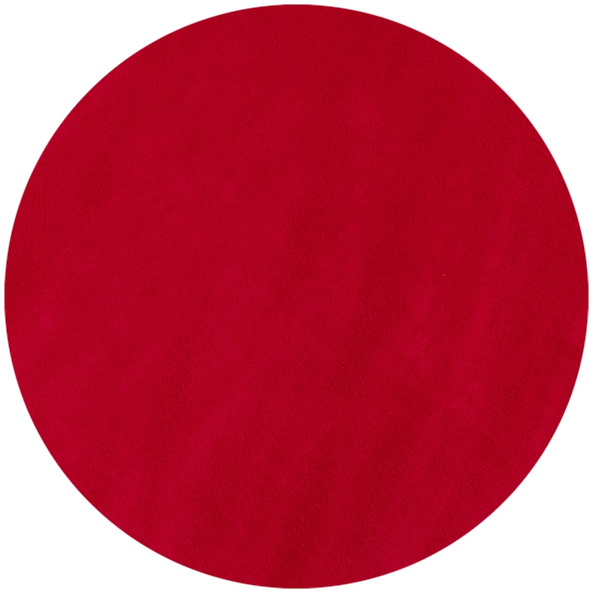 CarpetSale24 Teppich Wohnzimmer Einfarbig Rot 120 cm Rund - Waschbar Rutschfest Kurzflor Extra Weich für Wohnzimmer Schlafzimmer Jugendzimmer