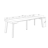 thumbnail of Ausziehbarer Konsolentisch, 262x90x73cm, Für 12 Personen, Holzbeine, Moderner Stil, Eiche und Schwarz _ 360_25