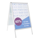 thumbnail of Danieli – Cavalletto Pubblicitario per Esterno bifacciali – Supporti Porta Cartelloni e Porta Poster in Alluminio con 2 Cornici a Scatto – A1