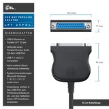 thumbnail of CSL USB auf Parallel Adapter LPT 25pol., Druckerkabel Adapterkabel, Plug and Play, schwarz
