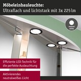 thumbnail of Paulmann Éclairages encastrés LED pour meubles Kit de 3  rond 65mm 3x2,5W 3x180lm 230/12V  4000K Noir mat 93122