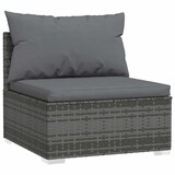 thumbnail of vidaXL 5-tlg. Garten-Lounge-Set mit Kissen Poly Rattan Grau