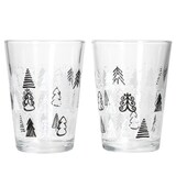 thumbnail of 2er Set TREE GREY Weihnachtsbaum Weihnachtsgläser mit schwarzen & weißen Tannenbäumen – 817348