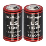 thumbnail of 2x Kraftmax Lithium 3,6V Batterie LS14250 1/2 AA - Zelle ER14250 Li-SOCl2