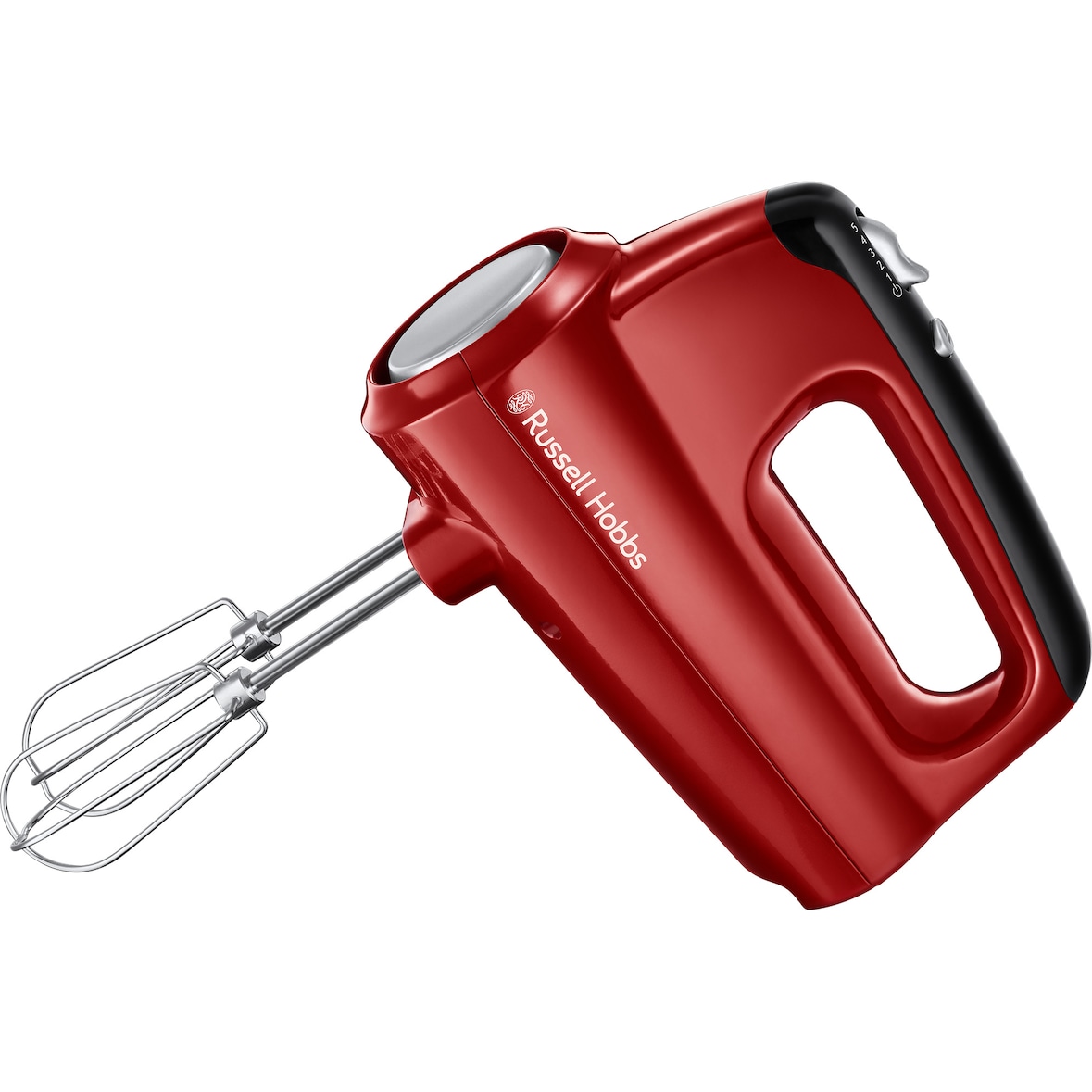RUSSELL HOBBS, sbattitore elettrico, 211mm x 96mm x 164mm, 2 fruste e 2 ganci da impasto, colore rosso